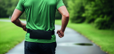 Логотрейд pекламные подарки картинка: Sports waist bag 600D RPET