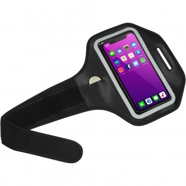 Logotrade presentreklam bild: Haile reflekterande smartphone-armband med transparent skydd