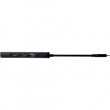 Logotrade kampanjprodukter bild: Loop RCS multimedieadapter USB 2.0–3.0 av återvunnen plast med HDMI-port