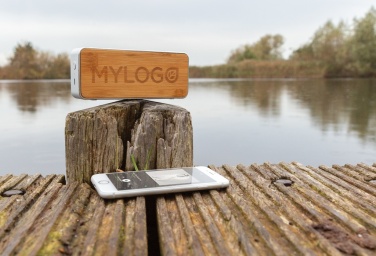 Logotrade reklamprodukter bild: Nevada bambu 3W trådlös högtalare