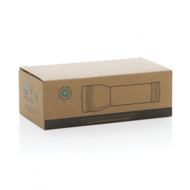 Logotrade profilreklam bild: Lucid 3W ficklampa RCS certifierad återvunnen plast & bambu