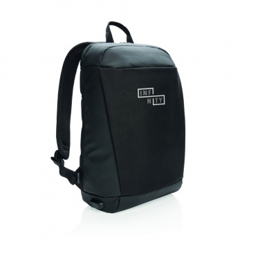 Logotrade profilreklam bild: Madrid stöldskyddad RFID USB laptopryggsäck, PVC-fri