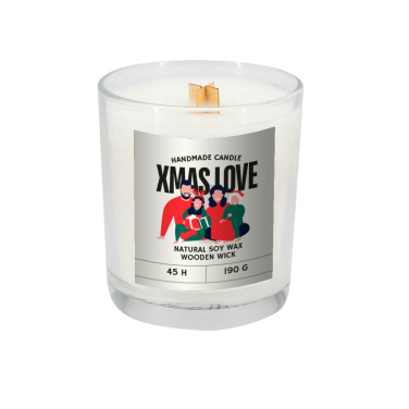 Logotrade kampanjprodukter bild: Sojaljus 190g julkärlek