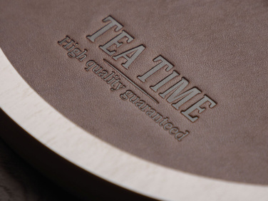 Logotrade reklamprodukter bild: Skrivbordsarrangör i trä 1851121