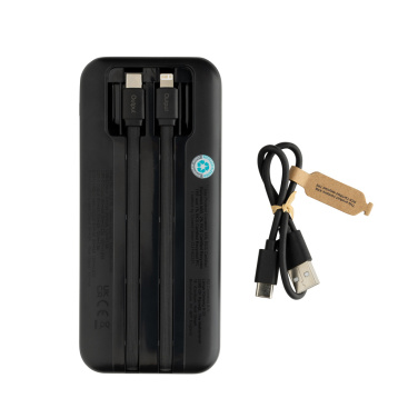 Logotrade reklamprodukter bild: Turbopack RCS plast powerbank 10.000 integrerade kablar