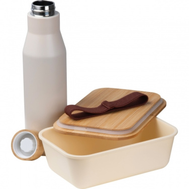 Logotrade reklamprodukter bild: Set Lunchbox med rostfri flaska Toronto