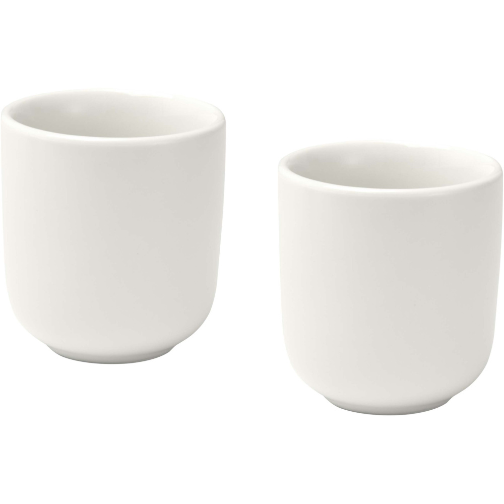 Logotrade profilreklam bild: Male 90 ml espressokoppar av keramik – set om två
