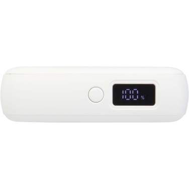 Logotrade kampanjprodukter bild: Acrux 10 000 mAh 35 W powerbank för surfplattor med inbyggd Type-C-kabel – tillverkad av återvunnen plast