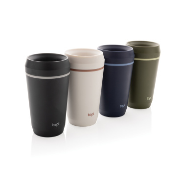 Logotrade presentreklam bild: Topl To Go-glas av återvunnen plast Patenterat 360-lock 354