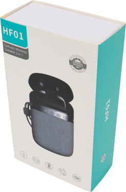 Logotrade presentreklam bild: Bluetooth-högtalare HF01 med inbyggda hörlurar 2 i 1