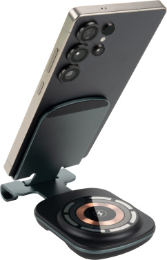 Logotrade reklamprodukter bild: Telefonhållare med trådlös laddare