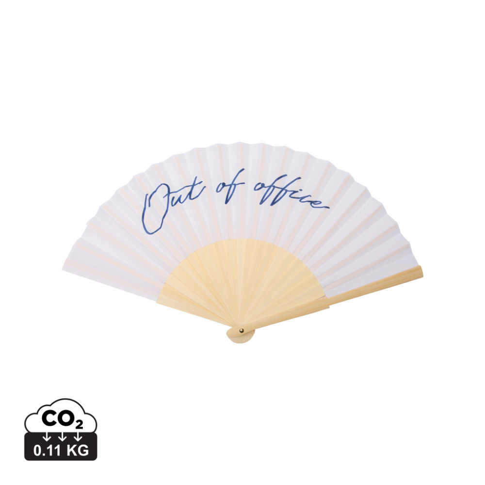 Logotrade reklamprodukter bild: VINGA Out of office solfjäder