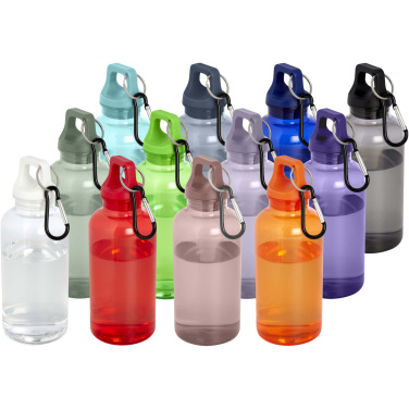 Logotrade profilprodukter bild: Oregon 400 ml vattenflaska av RCS-certifierad återvunnen plast med karbinhake