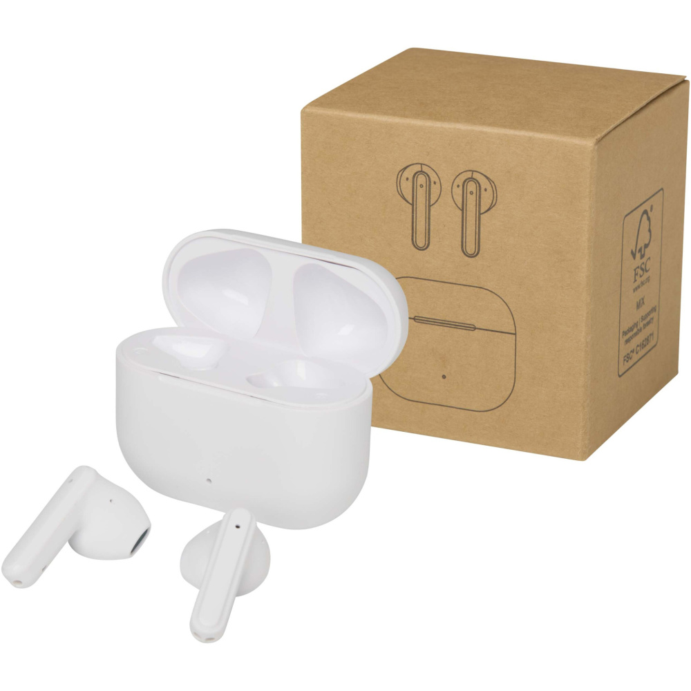 Logotrade profilreklam bild: Altais True Wireless Bluetooth®-öronsnäckor av återvunnen plast