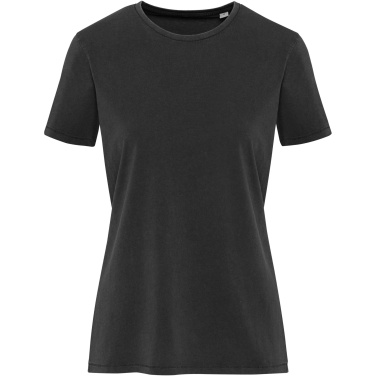 Logotrade presentreklam bild: Nanaimo 160 g/m2 kortärmad tvättad T-shirt för dam