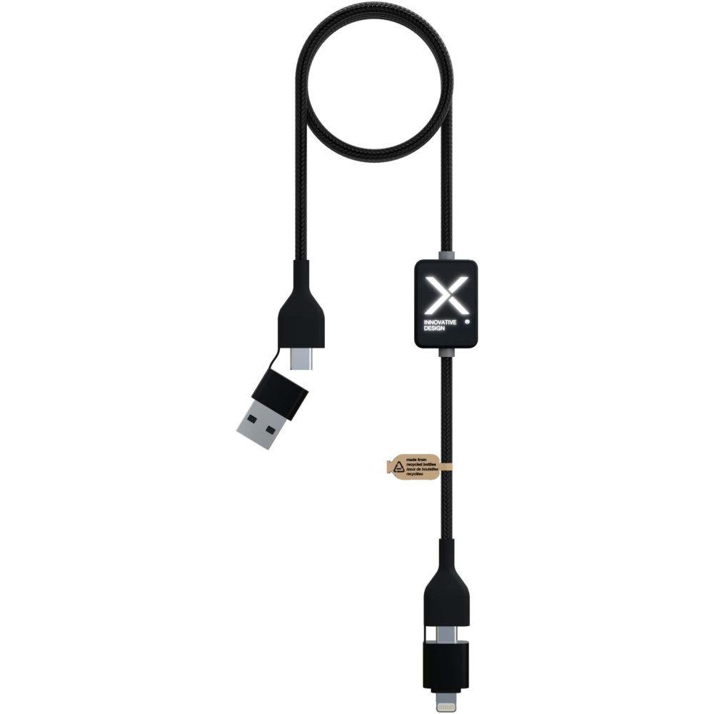 Logotrade kampanjprodukter bild: SCX.design C32 60 W laddningssladd med strömbrytare och upplyst logotyp